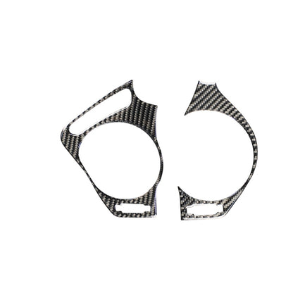 Carbon fiber air outlet trim stickers, pair for dashboard vents with circular cutouts