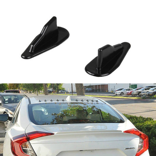 Black shark fin roof antenna decoration, two-piece set