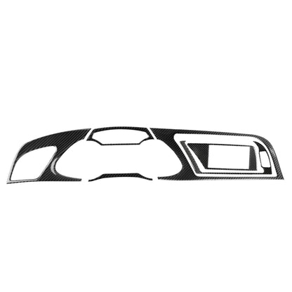 Carbon fiber dashboard frame sticker with matching cutouts, left-drive fit