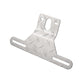Aluminum trailer license plate light bracket, silver star-pattern plate with mounting holes