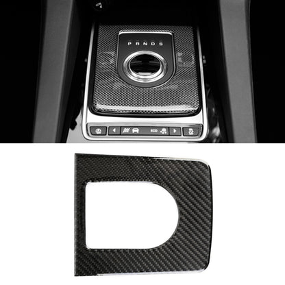 Carbon fiber gear frame sticker with PRNDS knob surround, black textured panel