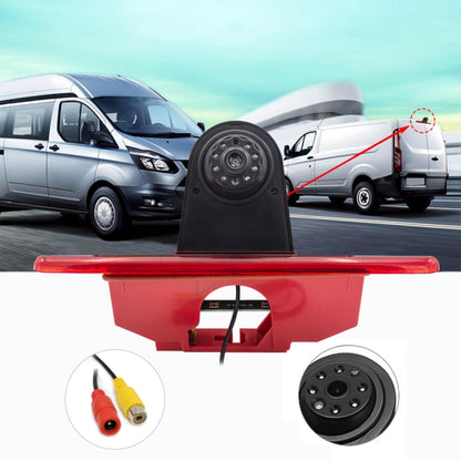 Rear brake light view camera module with red housing and black dome lens