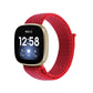 Nylon loop strap for Fitbit Versa 3, vibrant red loop band