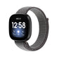 Nylon loop strap for Fitbit Versa 3, dark gray with light gray underside