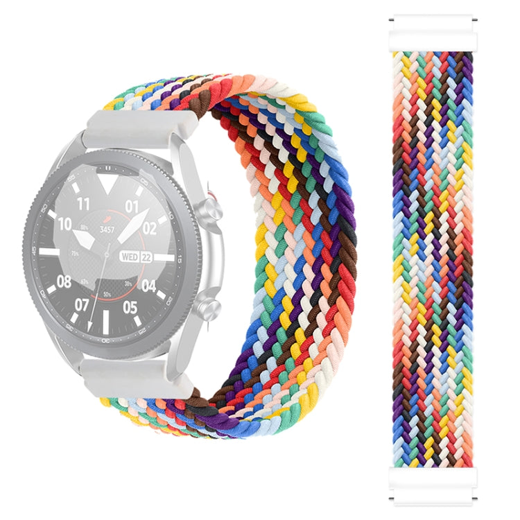 Woven nylon watch replacement strap with multicolor zigzag pattern