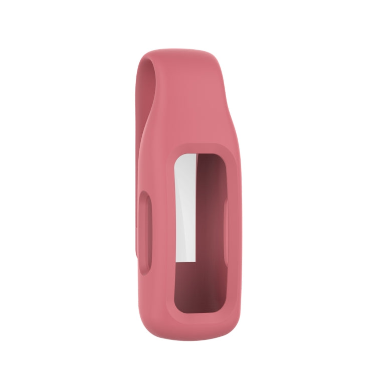 Silicone protective clip case cover for Fitbit Inspire 2, rose red
