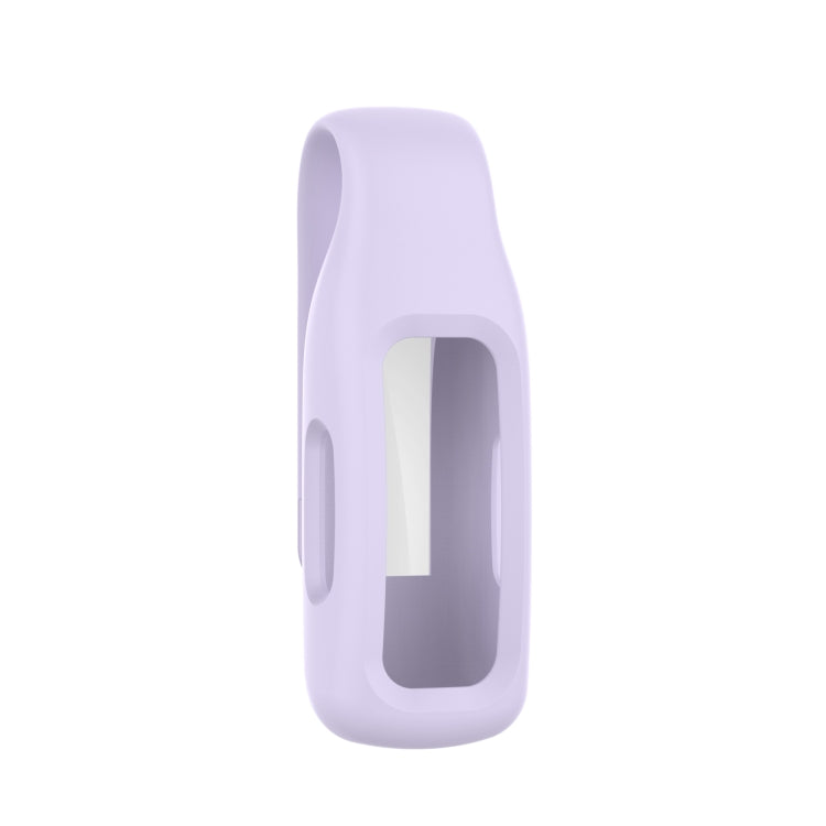 Lavender silicone clip case cover for Fitbit Inspire 2 with open display window