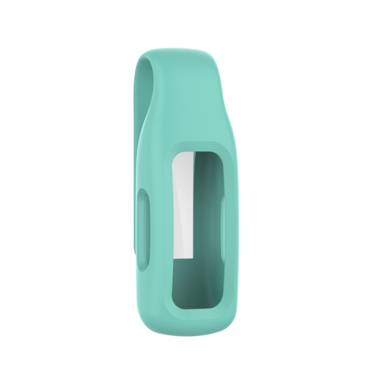 Mint green silicone clip case cover for Fitbit Inspire 2 with open display window
