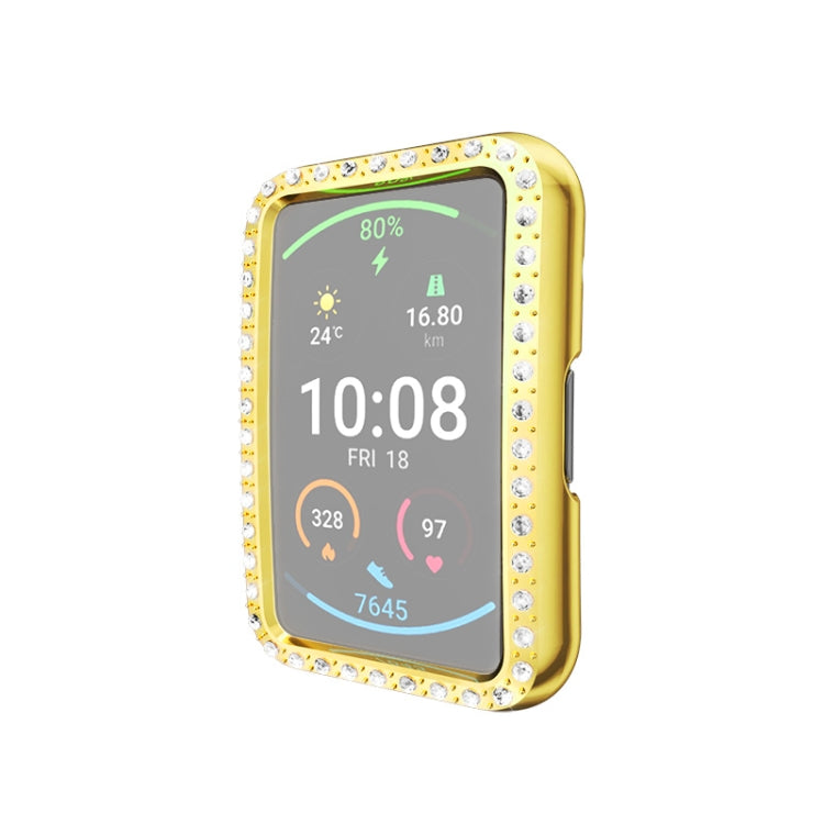 For Huawei Watch Fit Single Row Diamond PC Protective Case Cover