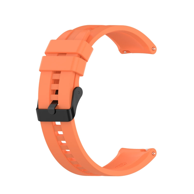 Vibrant orange silicone watch strap with black buckle for Huawei Watch GT 2 42mm