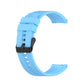 Light blue silicone watch strap with black buckle for a 42mm smartwatch