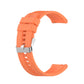 Vibrant orange silicone watch strap with silver buckle for Huawei Watch GT 2 42mm