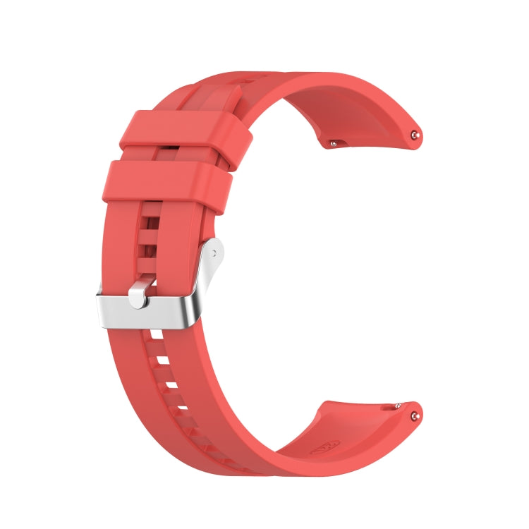 For Huawei Watch GT 2 46mm Silicone Replacement Wrist Strap Watchband, with Black Buckle, with Silver Buckle