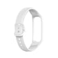 White silicone watch strap with clasp and adjustable holes for Galaxy Fit 2