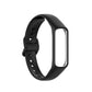 Black silicone watch strap with adjustable holes and buckle for Galaxy Fit 2