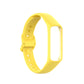 Yellow silicone watch strap with adjustable holes and buckle for Galaxy Fit 2
