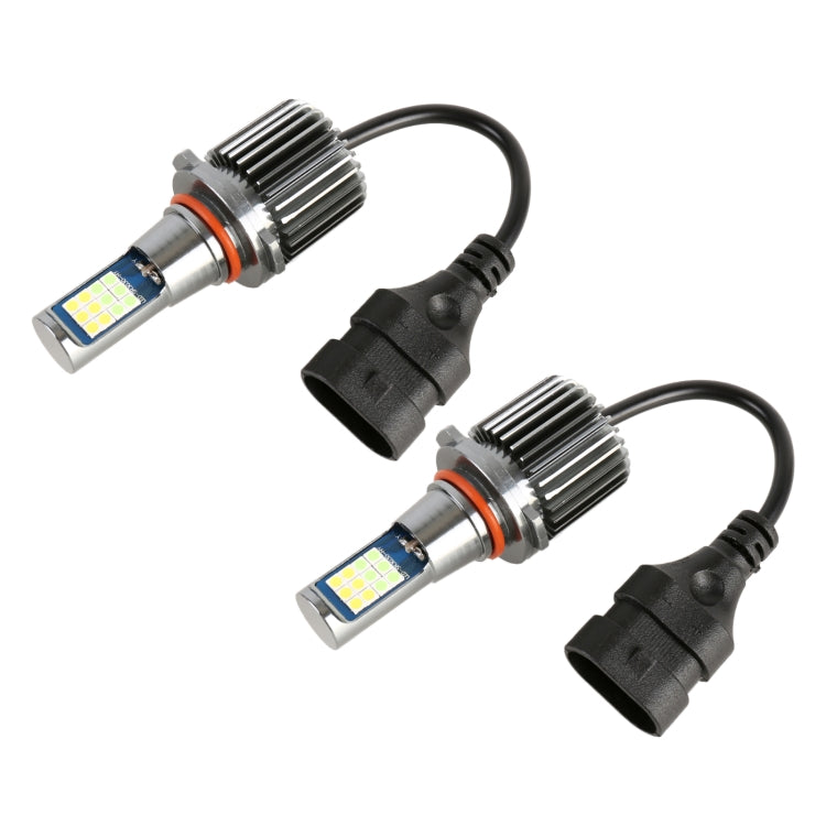 Car fog light LED bulbs with two connectors and dual LED light chips