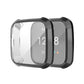 Black full-coverage TPU watch case with clear front window and raised bezel edges