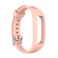 Light pink silicone replacement wrist strap with adjustable holes and metal buckle.
