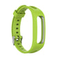 Lime green silicone replacement wrist strap with adjustable holes and metal buckle.