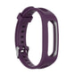 Purple silicone replacement wrist strap with adjustable holes and metal buckle.