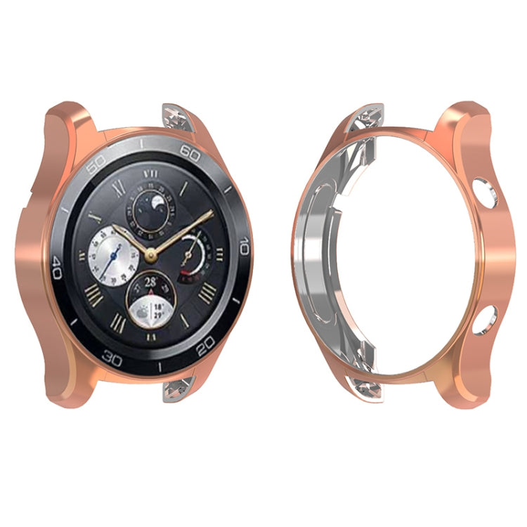 Rose gold TPU protective case with clear watch front for Huawei GT 42mm