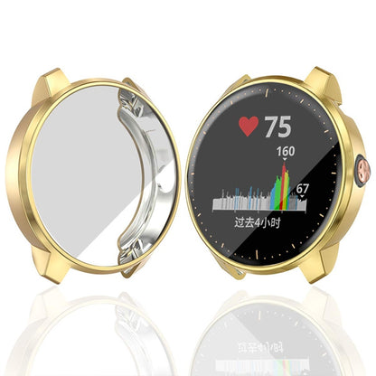 Gold TPU protective case for Garmin Vivoactive 3 Music, raised watch bezel