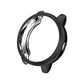 Black TPU protective watch case with raised bezel, open front view