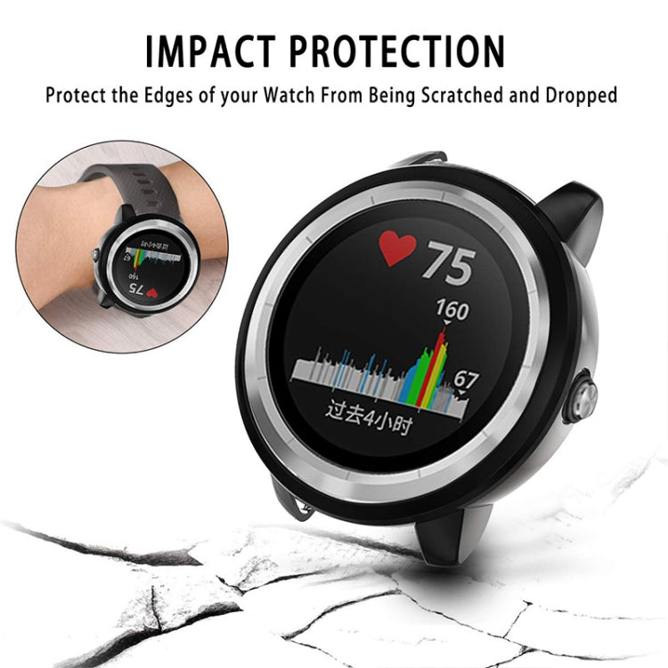 Black TPU protective watch case with raised bezel and secure side fit