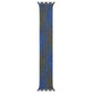 Blue and gray braided single-loop watchband with zigzag pattern