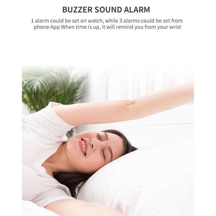 Smartwatch on wrist during sleep; alarm reminder concept