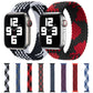 Plastic Buckle Mixed Color Nylon Braided Single Loop Replacement Watchbands For Apple Watch Series 6 & SE & 5 & 4 44mm / 3 & 2 & 1 42mm, S, M, L, XL, XXL