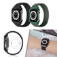 Braided watch straps with protective cases, black and dark olive green, assorted sizes