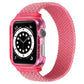 Woven wrist strap for Apple Watch with frame, pink fabric band