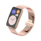 Rose gold stainless steel metal link replacement watch strap for smartwatch