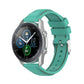 22mm silicone watch strap, mint green with orange edge stitching