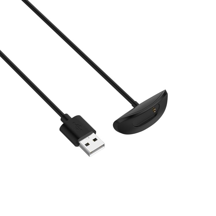 Black USB-A charging cable with magnetic dock head for smart watch charging