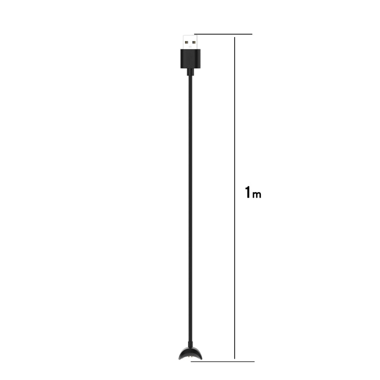 Black USB-A charging cable, 1m length shown with USB connector