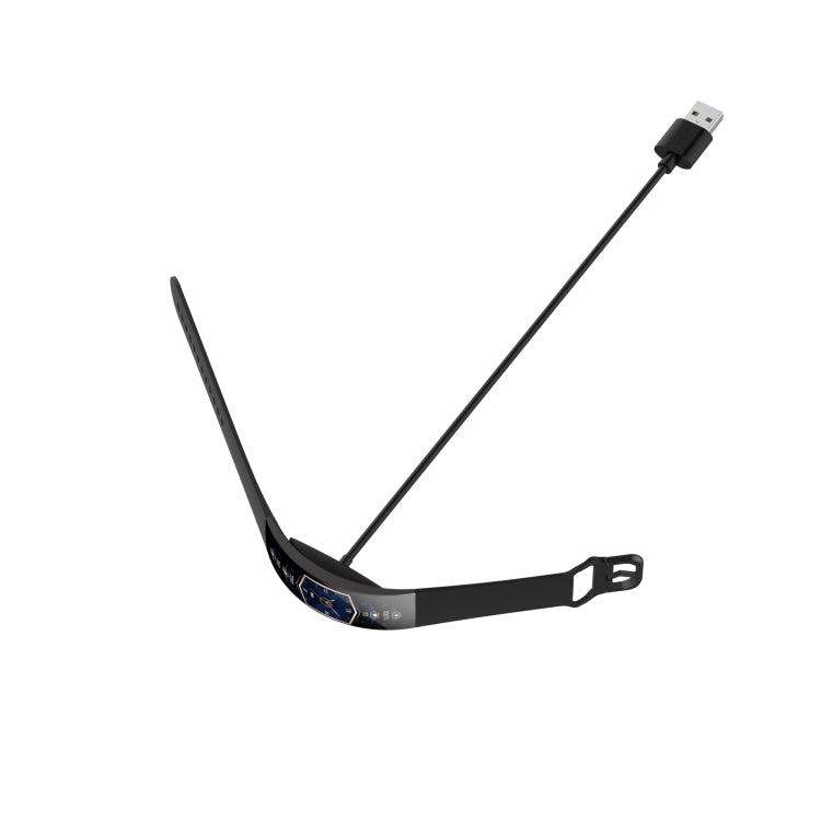 Black USB-A magnetic charging cable with dock head and watch strap connector