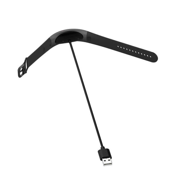 Black magnetic charging dock cable with curved band and USB connector