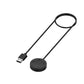 Black USB magnetic charging cable with round magnetic dock and USB-A plug