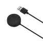 Black USB magnetic charging cable with round dock and angled USB-A plug