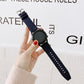 Huawei Watch GT2 Pro litchi-texture leather strap, dark blue with metal buckle and holes