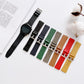 Set of leather watch straps in multiple colors with metal buckles, for smartwatch