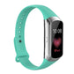 Mint green silicone watch strap with glossy nail-button clasp and perforation holes