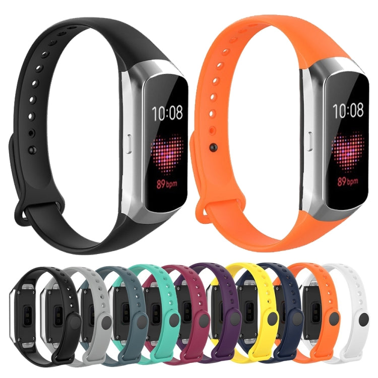 Set of glossy silicone replacement watch straps in multiple colors with nail-button clasps