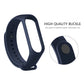 Silicone replacement watch strap for Mi Band 6, navy with buckle and pinholes