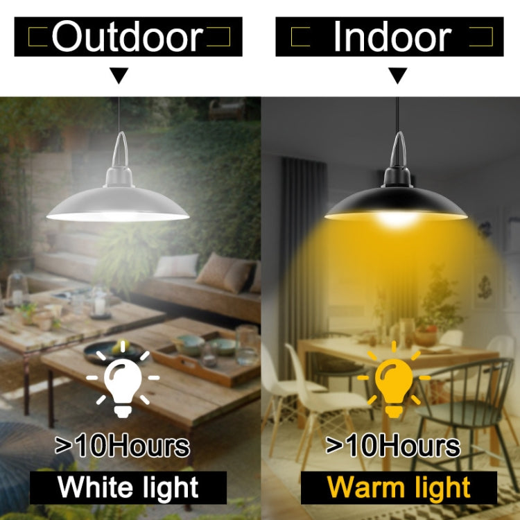 2-in-1 solar chandelier with cool and warm light scenes, hanging pendant lamp set