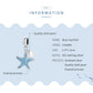 Blue starfish charm with white shell pearl on S925 sterling silver hanging ring