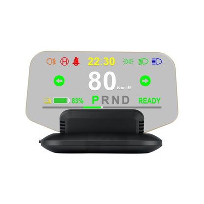 T1 HUD head-up display unit with speed 80 km/h and PRND READY indicators